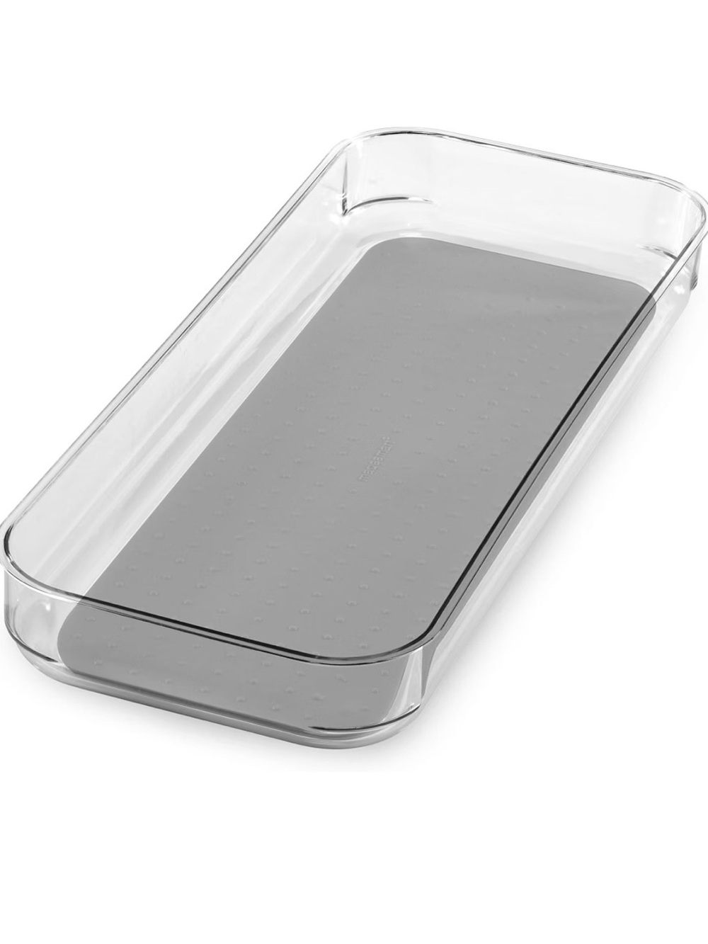 2 Premium Clear Bins with Gray Non-Slip Pad by Glad